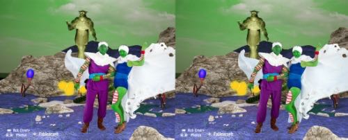 Piccolo and female namekian summon the dragon